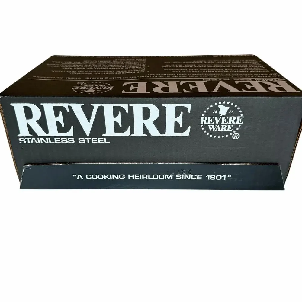 Vintage USA Revere Ware 2 Qt Sauce Pan No. 3514020 New In Box Copper Clad